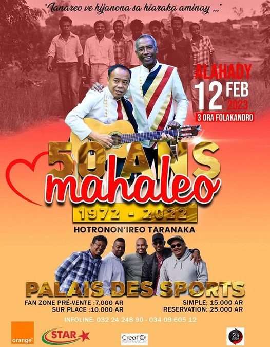 Efa azo jifaina ny tapakila Mahaleo  ao amin’ny palais des sport 12 Février
  NE…