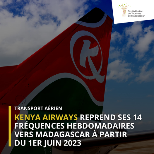 À compter du 1er Juin 2023, la compagnie aérienne Kenya Airways reprendra ses 1…