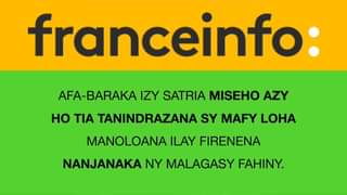 Tratra ny nafenina : TSY MALAGASY INTSONY RAJOELINA !