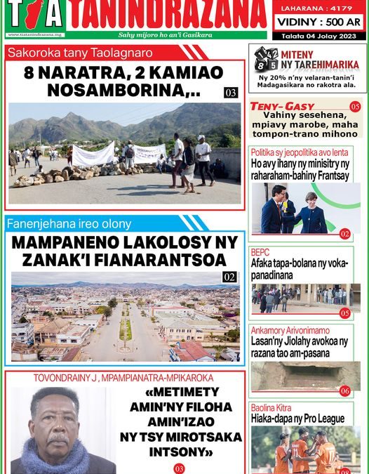 Tia Tanindrazana talata 4 jolay 2023