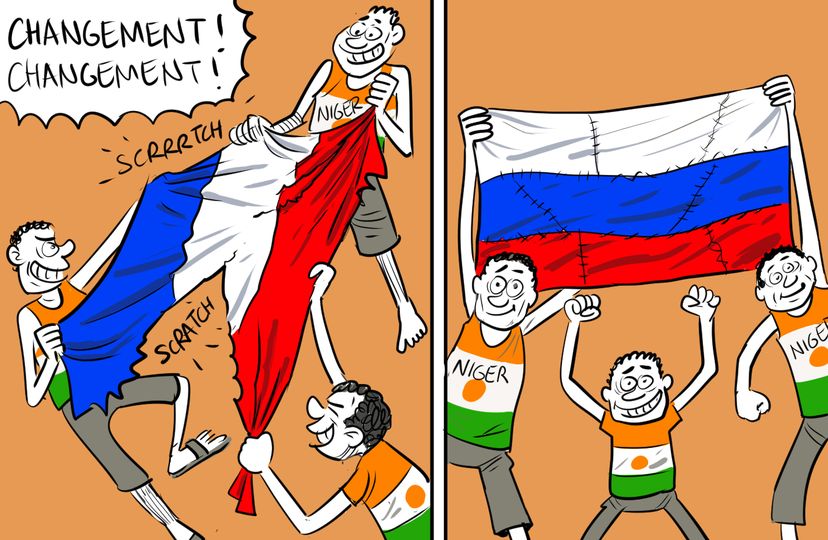 Miala vazaha, misolo vazaha… dessin paru dans L’express Maurice #nigerfrance #…