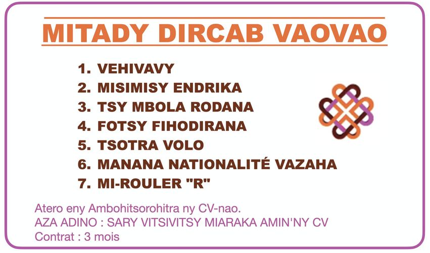 Tsy miova ny critères de sélection…
 Homme, moche, cheveux crépus… s’absteni…