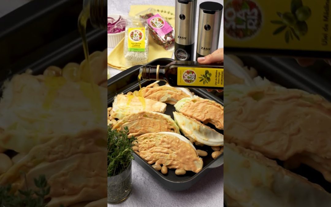 Varzǎ la cuptor cu tahini şi boabe de fasole